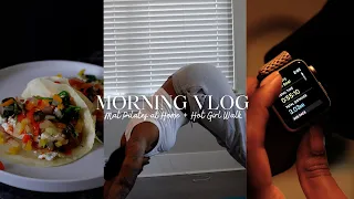 HOT GIRL WALK + AT HOME MAT PILATES | MORNING MINI VLOG