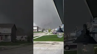 Apparent tornado moves through Nebraska town