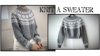 Knitting a Sweater 02 I Top to down I No sweing I Knitting Tutorial I Hướng dẫn đan áo len 02