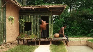 Building The Most Single Story Bamboo House In Deep Jungle