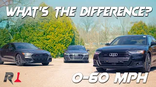 Audi A7 vs S7 vs A8 4.0t: 0-60 Test!