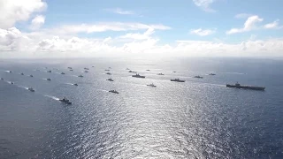 US Navy - Ships Cruising In Formation At RIMPAC 2014 [1080p]