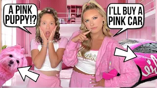 24 HOURS OF DOING EVERYTHING IN THE COLOR PINK BARBIE CHALLENGE! 🛍😱💗