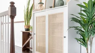 DIY Cane Cabinet IKEA Hack