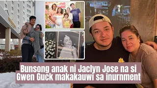 Bunsong anak ni Jaclyn Jose na si Gwen Guck makakauwi sa inurnment