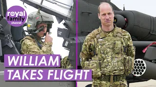 Prince William Flies in Helicopter After Becoming Colonel-in-Chief of the Army Air Corps
