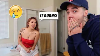 I PUT ICY HOT IN MY GIRLS UNDERWEAR PRANK! *She Cried*