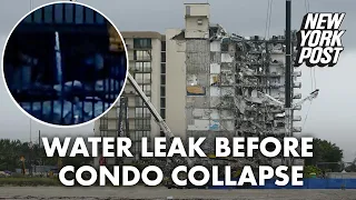 Video shows water gushing into garage moments before Florida condo collapse | New York Post