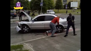 Авария в центре Славутича 24.06.2018