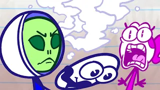 Pencilmate & Pencilmiss 🔫 ALIENS ARE COMING 🔫 2021 compilation ☄ Cartoons | Animation | Pencilmation