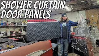 Shower Curtain Door Panels - No Sewing Required!