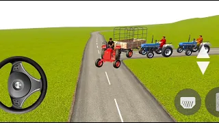 Indian tractor driving 3d game || Mahindra tractor off-roading game play trending video