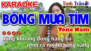 Bông Mua Tím Karaoke Nhạc Sống Tone Nam ( Dm ) - Tình Trần Organ