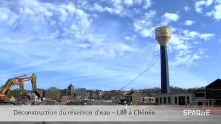 Réhabilitation du site LBP à Chênée : déconstruction du château d'eau