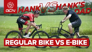 Pro Cyclist VS...His Dad!? | Road Bike Takes On E Bike, But Who Is Faster?