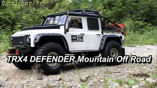 Traxxas TRX4 LAND ROVER DEFENDER D110 Pickup Truck Mountain Off Road Driving 4X4 Rc car