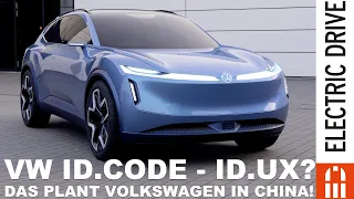 VW ID.CODE Concept - aber was ist ID.UX und was plant Volkswagen für China? Was ist ID.UNYX?