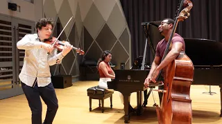 Augustin Hadelich & Xavier Foley - rehearsal video of Bottesini Grand Duo Concertant (ending)