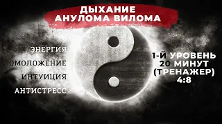 Дыхание Анулома Вилома. Первый уровень. Энергия, Омоложение, Интуиция, Антистресс. Онлайн-тренажер