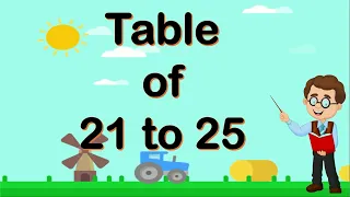 Table of 21 to 25 | learn multiplication of 21 to 25 | table 21 to 25 #table6to10 #table21to30