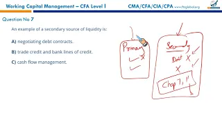 CFA Level I - Working Capital Management