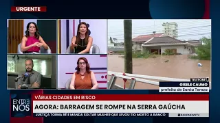 Chuva no RS: "maioria [da população] havia se deslocado", diz Gisele Caumo após barragem ser rompida