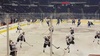 March 15th jets vs blackhawks pregame warm up