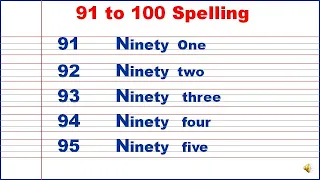 91-100 spelling | 91 se 100 tak spelling | Ninety One  to Hundred spelling | Ujjwal Lakshya |