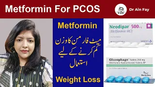 Glucophage Metformin For PCOS | Use of Metformin For Weight Loss in Hindi/Urdu | Video #39