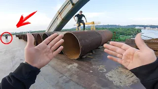 CRAZY ROOFTOP ESCAPE FROM SECURITY. POV.