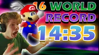 [WORLD RECORD] Super Mario 64 16 star speedrun 14:35.50 WR