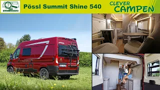 Nur Schein, oder auch Sein? Der Pössl Summit Shine 540 gefällt mit cleverem Bad - Clever Campen/Test