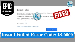 ✅ How To Fix Epic Games Install Failed Error Code: IS-0009 | 100% Working | Fix Any Games