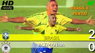 BRASIL É PENTA! | Brasil 2 x 0 Alemanha | Melhores Momentos | HD | FINAL COPA 2002 |Jogos Históricos