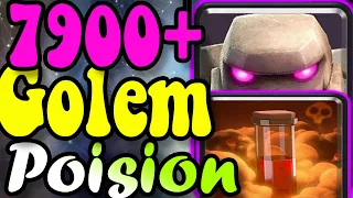 #1 Golem Poision DECK 🏆 7900 👈 Best Golem deck in clash Royale