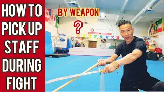 How to pick up staff during fight / without hands / 怎样不用手可以拿到棍子