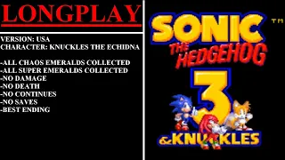 Sonic the Hedgehog 3 & Knuckles [USA] (Sega Genesis) - (Longplay - Knuckles the Echidna)