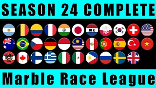 Marble Race League Season 24 Complete Race Day 1-10 in Algodoo / Marble Race King