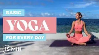 15 MIN BASIC YOGA ROUTINE | for every day | by Evelyn