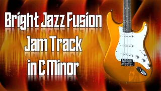 Bright Jazz Fusion Jam Track in C Minor 🎸 Guitar Backing Track