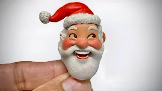 I made a tiny Santa Claus out of polymer clay in this Christmas 🎄