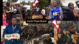Junior Pope Burial Happening Live As He is Laid to Rest wife and kids cries Unstoppably 💔😭