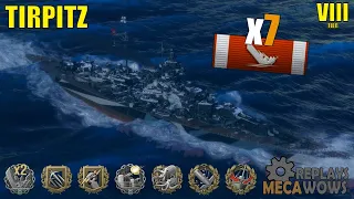 Battleship Tirpitz 7 Kills & 206k Damage | World of Warships Gameplay
