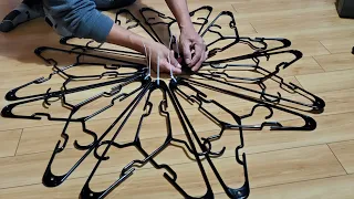 DIY Christmas Decorations made of hangers #shorts