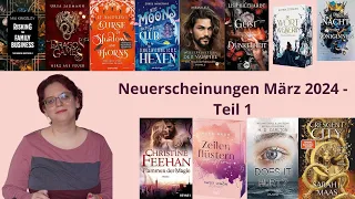 Neuerscheinungen März 2024 Teil 1 - über 40 Bücher alle in der ersten Hälfte des Monats