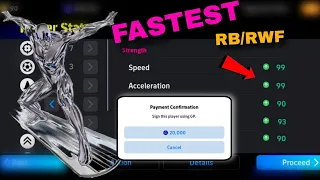 99 SPEED! 99 ACCELERATION! CHEAP FASTEST RB/RWF/RMF (20,000 GP) | eFootball 2024 Mobile