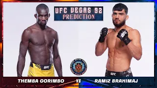 Themba Gorimbo vs Ramiz Brahimaj Prediction | #UFCVegas92 | Bloody Water Podcast