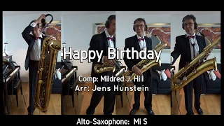 Happy Birthday - Solo - Saxophone - Quartett (Tubax - Alto - Bariton - Bass)