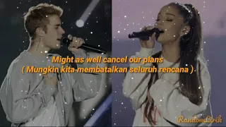 Ariana Grande ft Justin Bieber - Stuck With You lyric |  Terjemahan Indonesia
