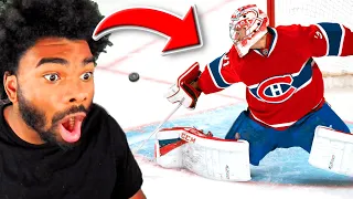 Football Fan Reacts to Best Saves in NHL History (FIRST TIME REACTION)